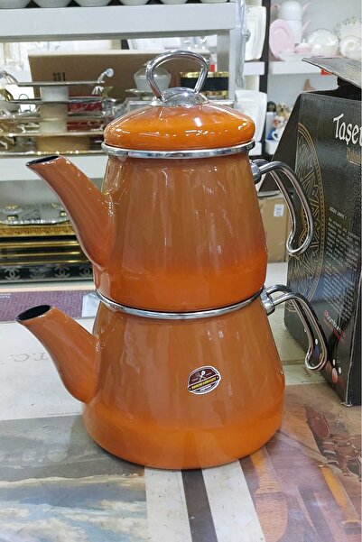 ERGENÇLER مجموعة إبريق الشاي المظللة بالمينا من Taşev Robinho