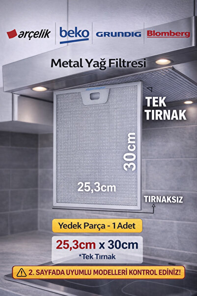 Arçelik EHLA FİLTRE Davlumbaz Filtresi 253x300 Aspiratör Tel Filtre Arka Kısı...