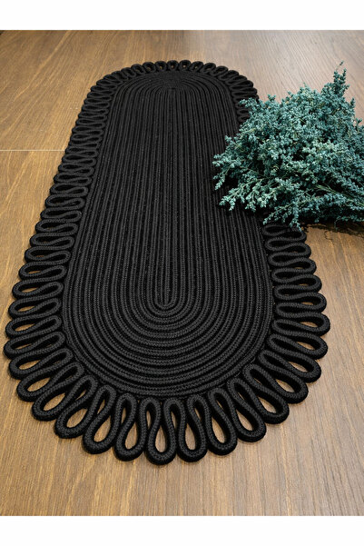 MaVaux جوت جالاكسي الطبيعي، منقوش، خوص، مفرش طاولة، مفرش طاولة القهوة. 30x80