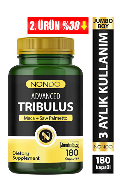 Nondo Trıbulus 180 Kapsül jumbo Boy Demir Dikeni Maca Saw Palmetto Kore Ginse...