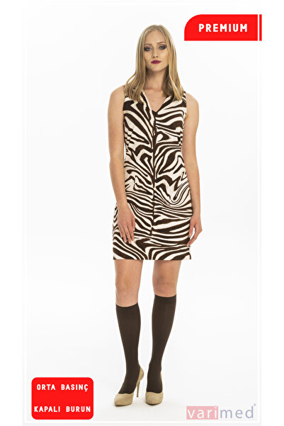 Varimed 3211 Premium Ccl2 Orta Basınç Diz Altı Kapalı Burun Çorabı