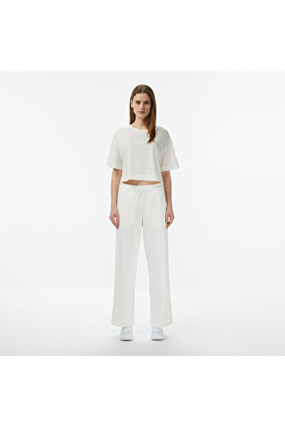 Lacoste Kadın Regular Fit Krem Eşofman Altı