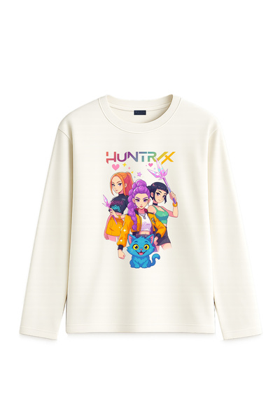 BLITZIST Kpop Demon Hunters iblis avcıları Baskılı Uzun Kollu Kız Çocuk Tişör...