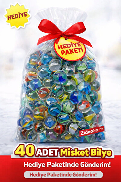 Emrah Gültekin 40 Adet Misket Bilye Hediye Paketinde Nostalji Misket Oyuncak