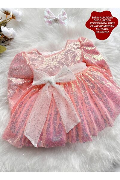 aysskids Lottus Sequin Sequin Eid Special Occasion Birthday Girl's Party Dress