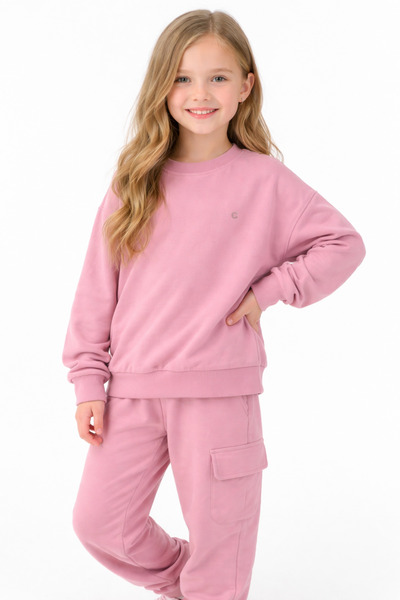 nazarbebe Set de trening pentru fete de 9-16 ani Dusty Rose – cu buzunare Han...