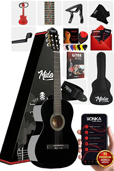 Midex Cg-36bk Kaliteli 36 Inç 3/4 Junior Çocuk Gitarı 8-12 Yaş Arası (ÇANTA A...