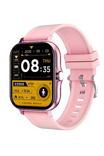 zmsmart Akıllı Saat Sesli Görüşme Özellikli Spor Modlu 42mm Unisex Pembe-Pemb...
