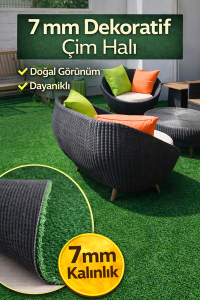 Nurteks Suni Çim 110x400 Cm Çim Halı Suni Çim Bahçe Havuz Balkon