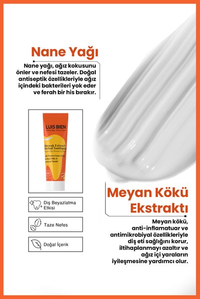Luis Bien Miswak Toothpaste 75 ml – Whitening Herbal Toothpaste with Miswak Extract, Minty Fresh Breath |   Teeth Whitening |   Oral Care