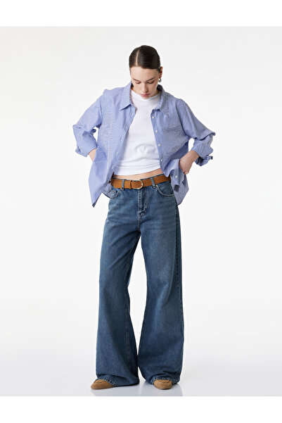 Koton Бавовняні джинси з поясом і широкими штанинами - Flare Jeans