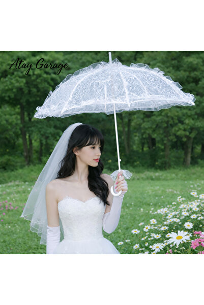 Atay Garage Şemsiye (92-75cm Ebatlarinda Büyük Boy) Gelin Düğün Nişan Çekimleri