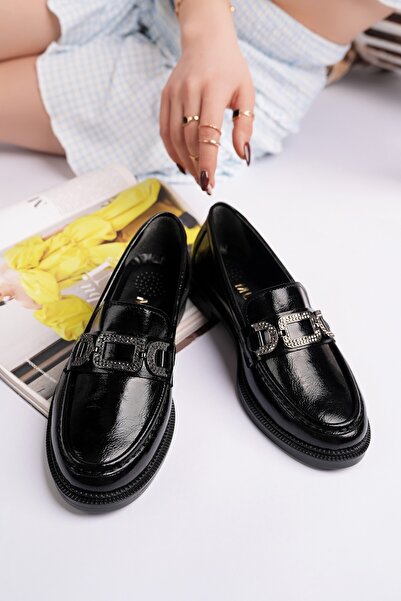 MUGGO ARVEN Pantofi casual de damă cu cataramă metalică și detalii din piatră