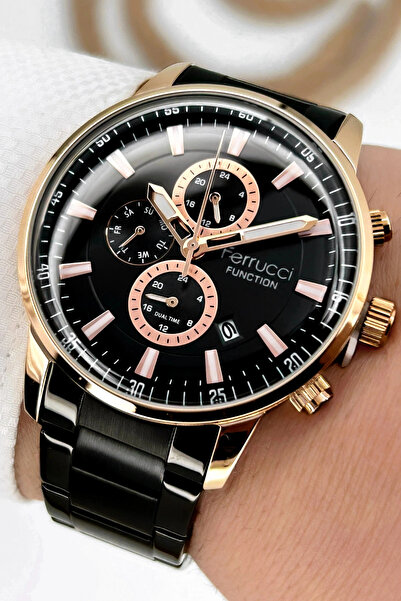 Ferrucci Function Aktif Siyah Renk Çelik Kordon Erkek Kol Saati Sdfer064
