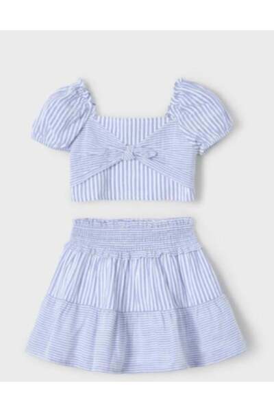 MAYORAL KIZ ÇOCUK 3945 ÇİZGİLİ ETEKLİ 2Lİ TAKIM GKM0413