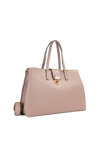 Posete Fagaras Poseta Piele Noelle - ROZ PUDRA, Geanta Casual din Piele Natur...