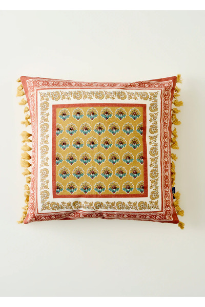 Bella Maison غطاء وسادة هندي مطرز بالخرز (43x43 سم)