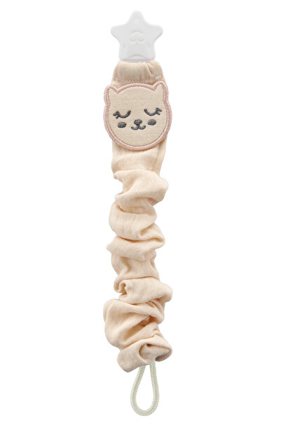 Babyjem Bürümcüklü Sevimli Emzik Askısı Somon