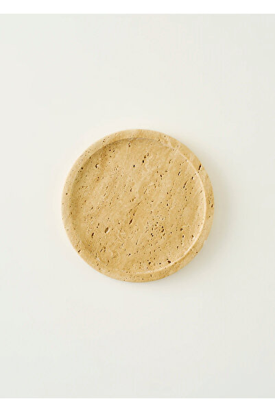 Bella Maison Ephesus Travertine Round Decorative Plate Natural (20X4 cm)