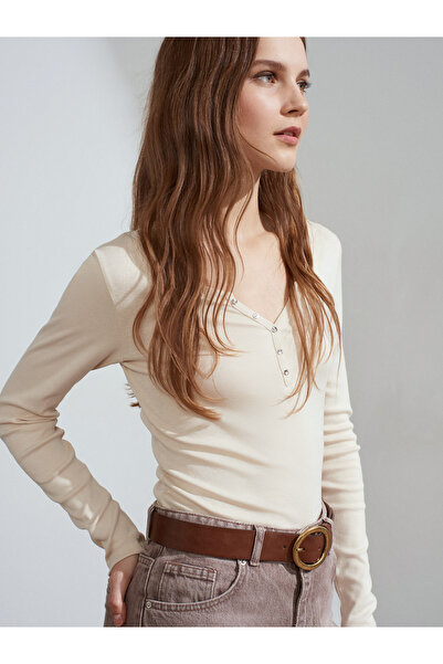 Dilvin 32699 100% βαμβακερό κουμπί με λεπτομέρεια από πέτρα