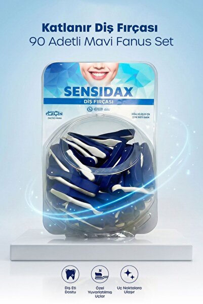 SENSİDAX Katlanır Diş Fırçası Mavi Fnus