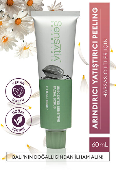 Sensatia Botanicals Hassas ve Alerji Eğilimli Cilt için Kokusuz Doğal Peeling...