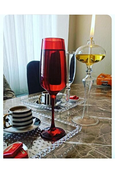 Paşabahçe Yılbaşı Kırmızı 6 Adet Şampanya Bardağı 195cc Mg/440257