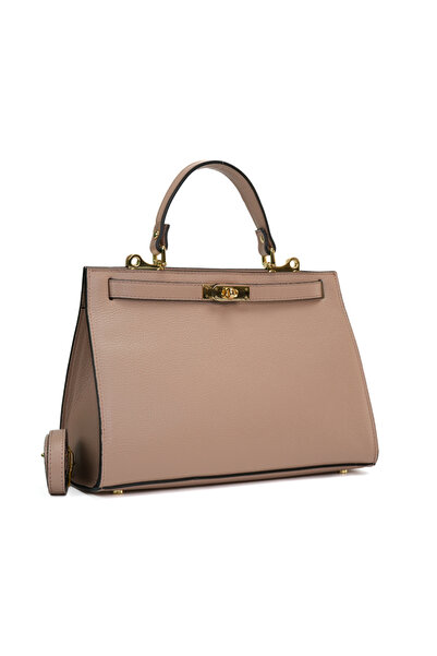 Posete Fagaras Poseta Piele Theodora - Roz Pudra, Geanta Casual din Piele Nat...