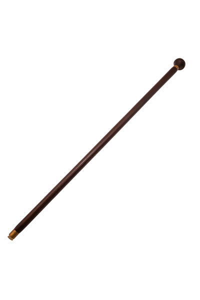unbranded Zan Wood Walking Stick 88cm – Solid Natural Wood Cane with Brass Co...