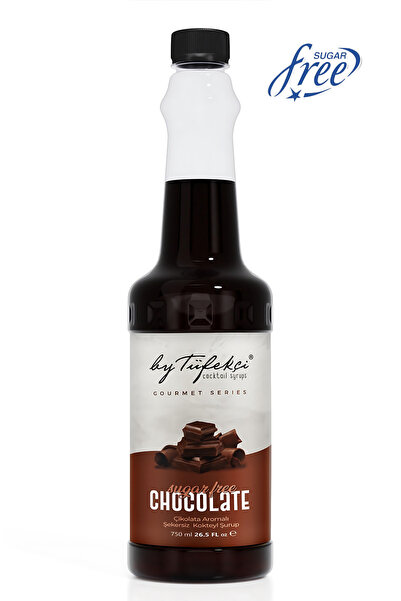 By Tüfekçi Gourmet Series Şekersiz Çikolata Kahve Şurubu 750 ML | Doğal Aroma...