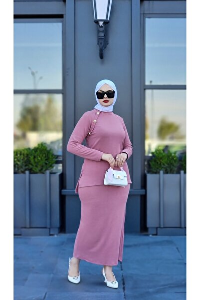 Esre Store 2001 - Set dublu Hijab roz