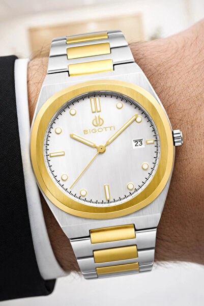 Bigotti Erkek Kol Saati Tüm Fonksiyonlar Aktif Gümüş-altın Sdb004