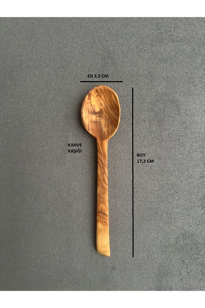 Genel Markalar Zeytin Ağacından El Emeği Kahve Kaşığı (Adet Fiyatıdır)