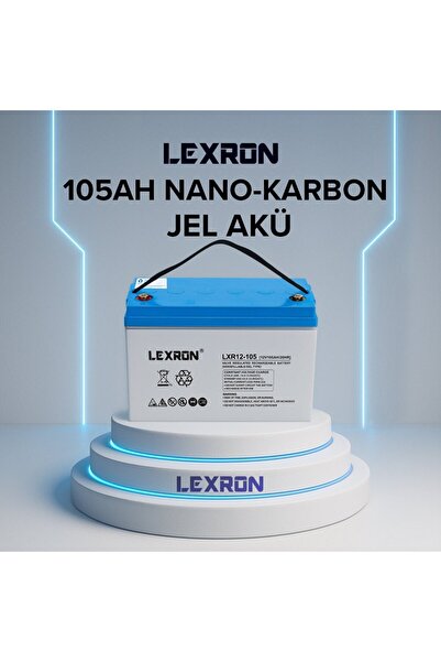 Lexron 105 Ah 12V Jel Akü – Derin Döngü (Deep Cycle) Bakımsız Akü