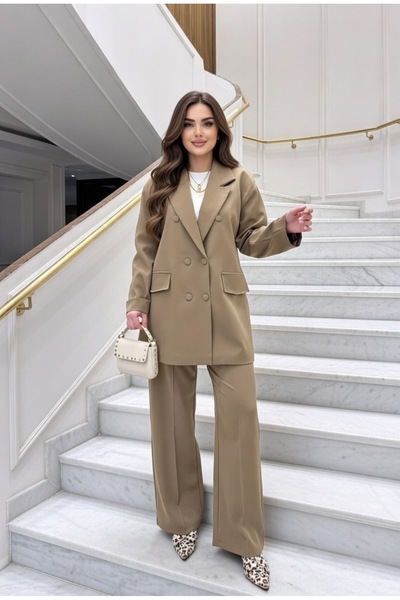 YAREN CLARA طقم جاكيت مونا قصة فضفاضة YRN-2230