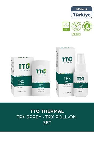 TTO Trx Sprey Ve Roll-on Paketi Terleme Önleyici(ÇAY AĞACI YAĞI / TEA TREE OIL)