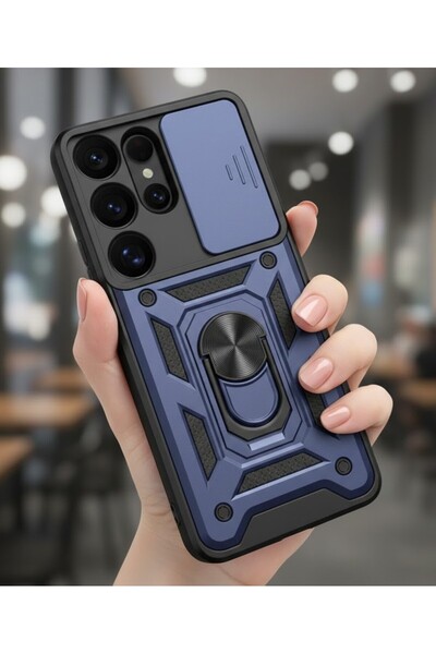 halkhouse samsung galaxy s26 Ultra Kılıf Magnetik Standlı Kamera Korumalı Zır...