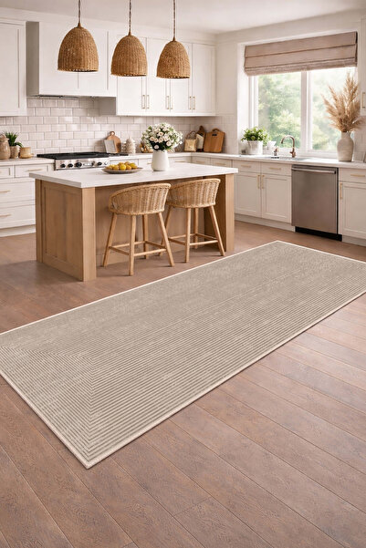 CENTER AVM Vizon Halı Mutfak Halısı Makinede Yıkanabilir Halı Kaymaz Taban Halı