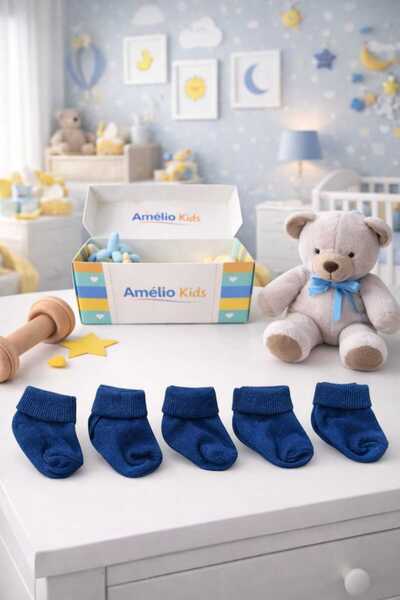 Amélio Kids Organic Cotton Unisex 5-Piece Boxed Premium Newborn Baby & Childr...