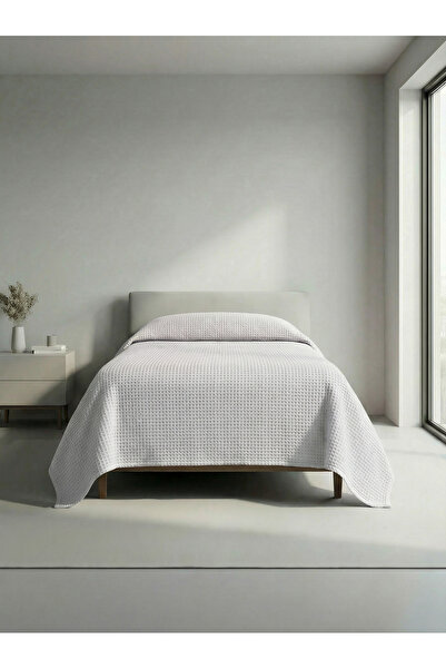 Muteks Premium White Color 100% Cotton Single Summer Blanket - Bedspread, Ant...