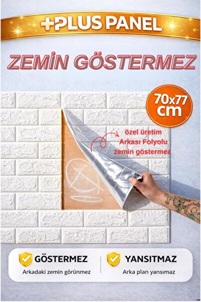 Renkli Duvarlar Plus Panel Zemin Göstermez Arkası Folyolu 2mm Yapışkanlı Sili...