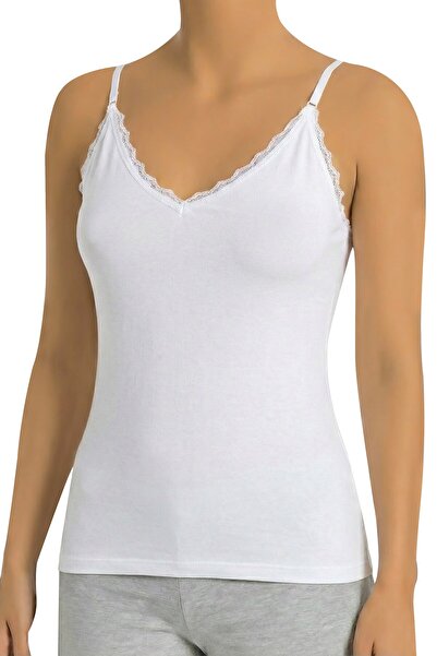 Öts Women's Adjustable Rope Strap Lace Viscose Tank Top