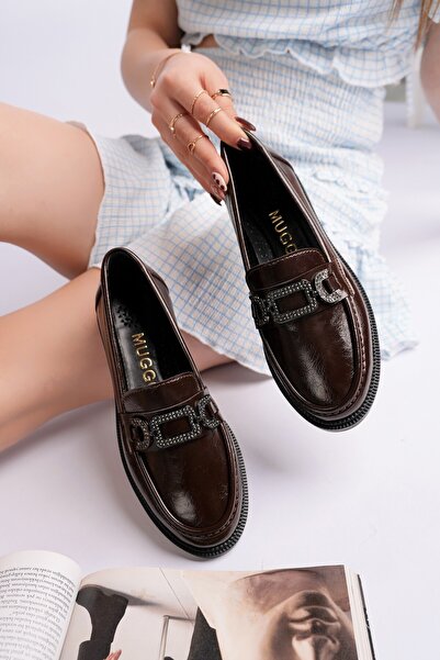 MUGGO ARVEN Pantofi casual de damă cu cataramă metalică și detalii din piatră