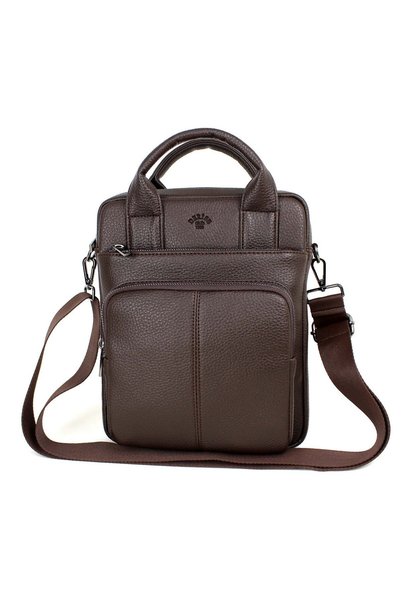 deri,se club Men's Brown 11.5 Inch iPad Tablet Notebook Laptop Bag with Shoulder Strap