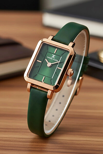 Daniel Klein Leather Cord Steel Case Women Wristwatch+Bracelet Gift Green Sdd...