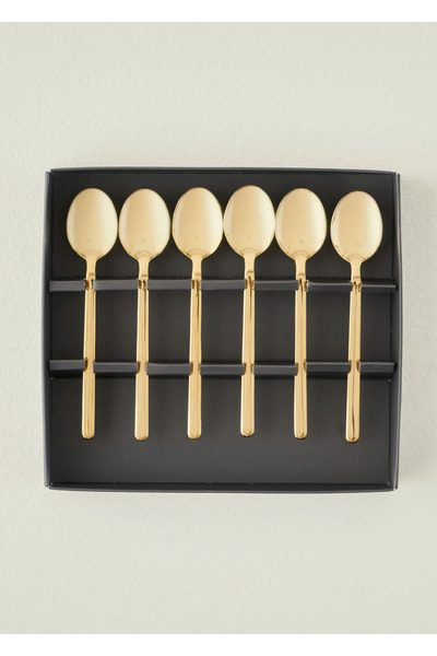 Bella Maison طقم ملاعق شاي ميلانو مكون من 6 قطع ذهبي