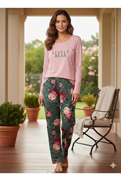 Carmen Ring Viscose Fabric Women's Pajama Set