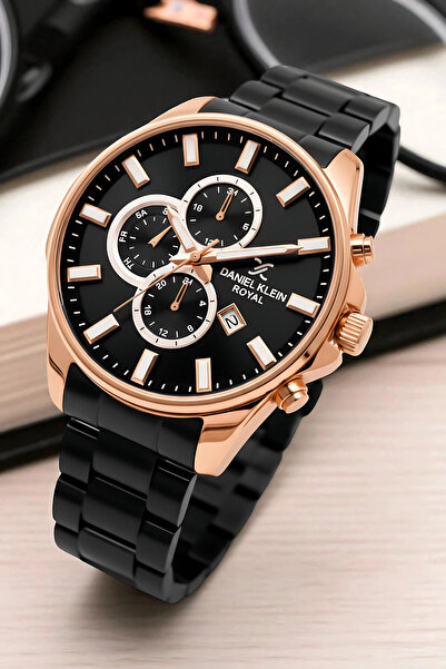 Daniel Klein Takvimli Erkek Kol Saati Çelik Kasa&Kordon Bileklik Siyah sddk111