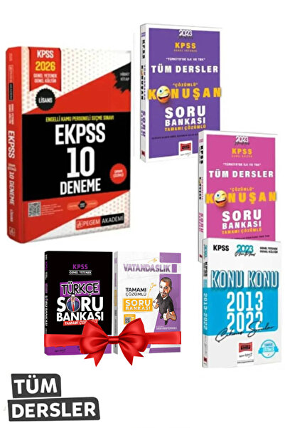 Pegem Akademi Yayıncılık 2026 Pegem EKPSS Deneme+KPSS Soru Bankası+Yargı 100 ...