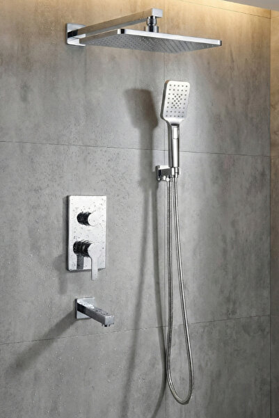 CREVO Krom Lavin Ankastre Duş Seti – 3 Yönlü Full Sistem | Sıva Altı Dahil | ...